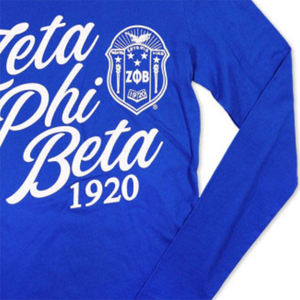 Sweat-shirt d'hiver ZPB - Couleur personnalisable |   Chemise de sororité Zeta Phi Beta en molleton 100% coton, lettres grecques imprimées avec paillettes, bouclier - Product Image 6