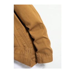 Veste en jean rétro style américain décontracté à manches longues pour hommes Veste en jean solide - Product Image 5