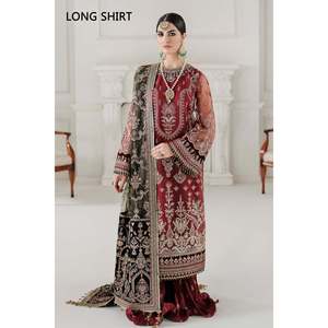 Embroidered Chiffon <b>Net</b> <b>Fabric</b> for Winter Garments - Product Image 4