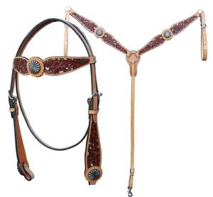 ชุดบังเหียนม้าหนัง DD ดีไซน์ใหม่พร้อมปกหน้าอกและบังเหียนหนังขี่ม้าแบบตะวันตก - Product Image 2