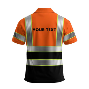เสื้อโปโลแขนสั้นแบบสะท้อนแสง เสื้อทำงานแบบระบายอากาศพร้อมแถบสะท้อนแสงเพื่อความปลอดภัย - Product Image 2