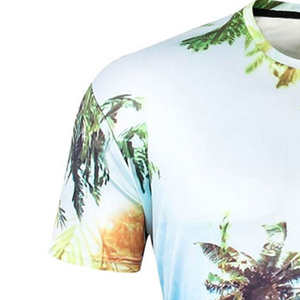 Top tendance hommes Sublimation imprimé 100% coton T-Shirts Logo personnalisé coupe ample motif solide dernière conception taille personnalisable - Product Image 5