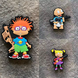 Parches de Goma de PVC Personalizados con Diseños de Flores y Alfabeto, Parches Cosidos en 3D Ecológicos para Sombreros y Equipo Táctico - Product Image 5