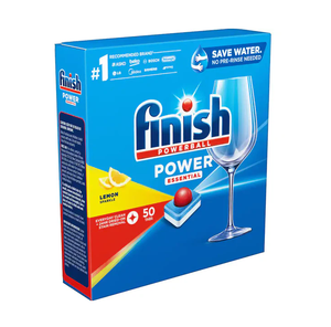 Pastillas para Lavavajillas Finish Lemon Sparkle Powerball Power Essential, Paquete de 50 - Product Image 4