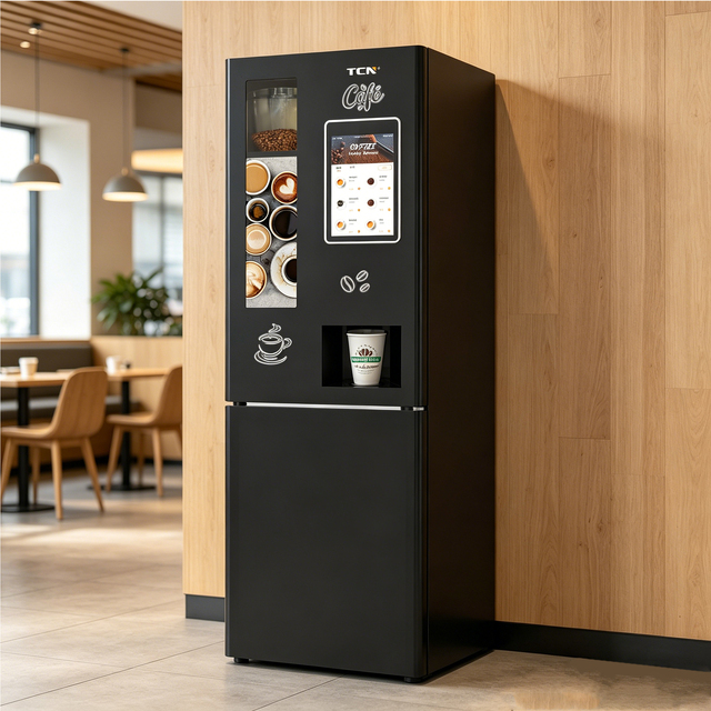 TCN Desktop Bean to Cup Coffee Vending Machine Fully Automatic Commercial Use for Office Retail Business Solution