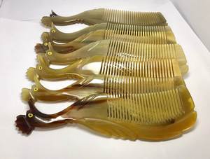 Peine de cuerno de Búfalo en acabado pulido, artículos de arte de cuerno, peine de dientes finos, peine de pelo antiestático para mujeres profesionales - Product Image 4