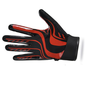 Guantes de fútbol altamente pegajosos Guantes de receptor de fútbol antideslizantes de gran venta Guantes de fútbol de diseño y logotipo personalizados - Product Image 5