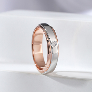 Anillo de Compromiso Jeulia Forever Promise de Plata de Ley Bicolor para Mujer - Product Image 6