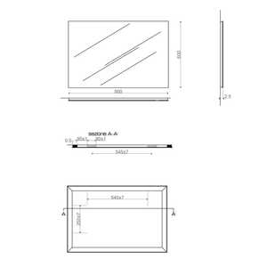 Miroir mural réversible sans cadre, design simple 60x90 - Product Image 5