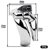 Nouvelle sangle sur serrure de chasteté plate poreuse avec 4 anneaux de bite incurvés de taille Invisible Wear Dispositif de chasteté de retenue du pénis masculin