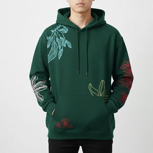 เสื้อฮู้ดดี้ผ้าคอตตอนผสมปักลายสำหรับผู้ชาย สินค้าขายดี สีตามสั่ง แขนยาว - Product Image 1