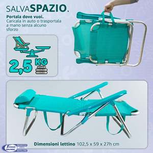 Sedia da Regista Pieghevole in Alluminio, Comoda e Leggera, con Tessuto Oxford e Texilene, Stile Costiero per Spiaggia e Parco - Product Image 5