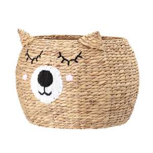 Hot Product Christmas 2024 Bear Shaped Clothes Basket, <b>Toy</b> Basket Made From Natural Water Hyacinth Eco-friendly Safety <b>for</b> Kids - Product Image 2