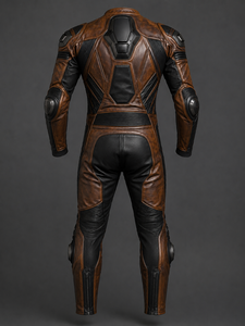 Traje de Motociclismo Profesional de Cuero Vacuno Genuino, Ignífugo, Impermeable, Personalizado OEM, para Pista - Product Image 2