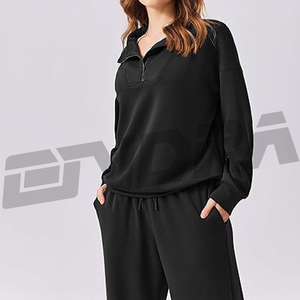 Conjunto Deportivo Negro Moderno para Mujer, con Tela Suave, Diseño Ajustado, Ideal para Gimnasio, Viajes, Ropa de Calle, Cómodo y Elegante, para Toda Temporada - Product Image 2
