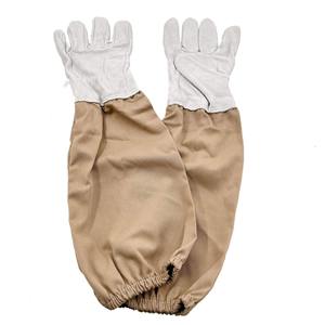 Guantes de apicultura Guantes protectores de apicultura Malla de piel de cabra Mantenimiento de abejas Mangas largas Equipo de apicultura profesional - Product Image 1