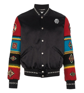 Mayorista Personalizar Letterman Toalla Parches Bordados Alta Calidad Varsity Jacket Regular Fit Button Up Collar Hombres Estilo Callejero - Product Image 6