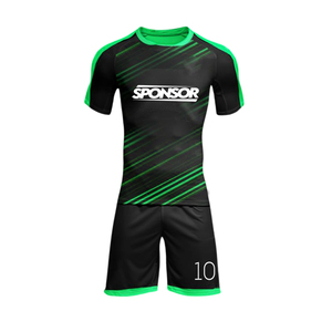 Conjunto de Camiseta y Pantalones Cortos de Fútbol Sublimados Personalizados, 100% Poliéster Transpirable, Diseño Retro - Product Image 5