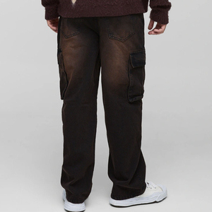 <b>Men</b> <b>Jeans</b> Casual Streetwear Baggy Pants High Quality <b>Men's</b> Oversized <b>Jeans</b> Loose Denim Pants / Wholesale Rate Washed Denim Pants - Product Image 2