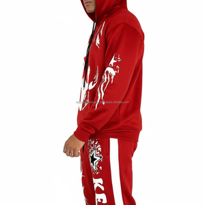 Ensemble pantalon et sweat à capuche pour homme, manches longues, impression personnalisée, taille OEM, tricot de haute qualité, vente en gros, usine - Product Image 6