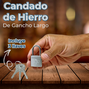 Lucchetto di Sicurezza in Ferro da 25mm con Gancio Lungo, Antifurto, Impermeabile, con Cilindro in Acciaio Inossidabile - Product Image 4