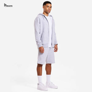 ชุดสเวตเตอร์มีฮู้ดและกางเกงวิ่งสำหรับผู้ชายชุดวอร์มแบบมีซิปขนาดใหญ่ออกแบบได้ตามต้องการแฟชั่นใหม่ขายส่ง - Product Image 4