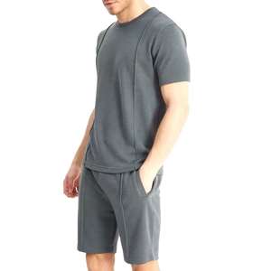 Mens Short Sets <b>2</b> <b>Piece</b> <b>Outfits</b> Polo Shirt Fashion <b>Summer</b> Tracksuits Casual Set Short Sleeve And Shorts Set For Men - Product Image 1