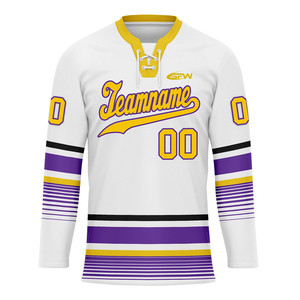 เสื้อฮอกกี้น้ำแข็งคอวีแบบแห้งเร็ว ระบายอากาศได้ดี ป้องกันแบคทีเรีย ผลิตตามสั่ง คุณภาพสูง โพลีเอสเตอร์ ขายส่ง จำนวนมาก พร้อมบริการซับลิเมชั่น - Product Image 1