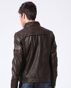 Premium Quality Coated Unisex Handcrafted Leather <b>Jacket</b> Stand Hooded Vintage Varsity <b>Jacket</b> Breathable <b>Linen</b> Lining Custom <b>Men</b> - Product Image 3
