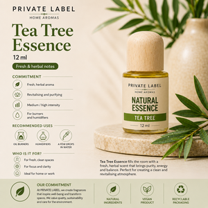 Esencia de Fragancia de Árbol de Té de Marca Privada 12ml OEM |   Aceite Aromático para Quemadores y Humidificadores |   España UE - Product Image 3