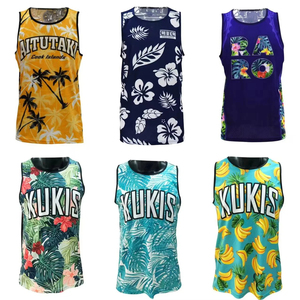 Gym Tank <b>Top</b> Aitutaki Cook Islands Palm Tree Print Tank <b>Top</b> Yellow Breathable Polyester Summer Casual Men's Sleeveless <b>Top</b> - Product Image 6