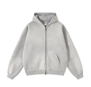 Sweat à capuche avec fermeture éclair et couture en tissu épais et épais personnalisé par les fabricants - Product Image 4