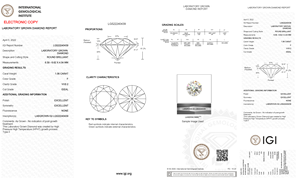 Igi ได้รับการรับรอง1.06กะรัต F สี VVS2ความชัดเจนสำหรับห้องปฏิบัติการที่ปลูกสุกใสตัดเพชรแบบหลวมสำหรับงานหมั้นของผู้ชาย/ผู้หญิง/ไอเดียของขวัญแต่งงาน - Product Image 6