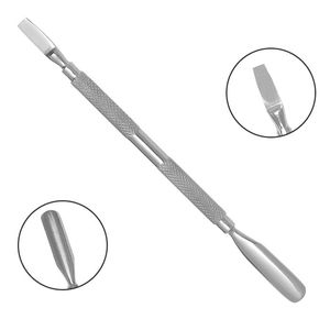 Empujador de Cutículas Ecológico Profesional Tipo 2, Rectangular y Redondeado, Doble Punta, Doble Uso, con Logotipo Personalizado, de Acero Inoxidable - Product Image 3