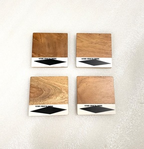 Posavasos de resina de madera y fregona mejor valorados para el hogar, posavasos de decoración de mesa, alfombrillas y almohadillas de vidrio para bebidas frías resistentes al calor - Product Image 3