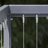 Rampe d'escalier verticale en câble métallique simple HIMOWAY METAL pour intérieur, en acier inoxydable 304 316