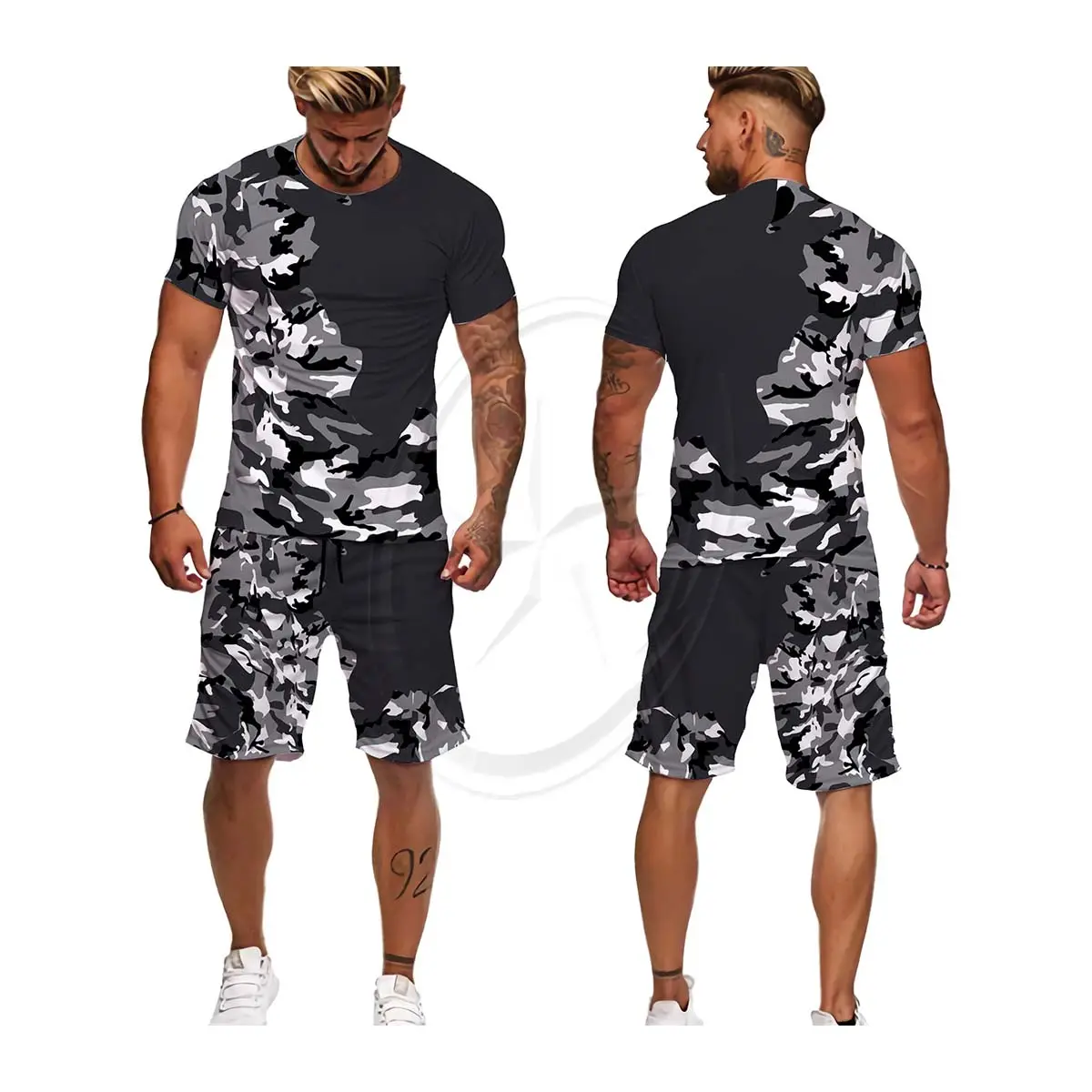 Summer Camouflage TeesShortsSuits Men's T Shirt Shorts Tracksuit Sport Style Outdoor Camping Hunting Casual Mens Clothes 2022
