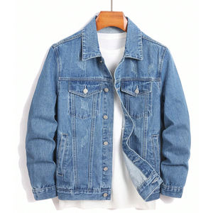 Veste en jean bleu vintage pour homme Speemo Sports, polyester/coton, décontractée, manches longues, boutonnée, streetwear d'hiver, vêtements d'extérieur imperméables - Product Image 1