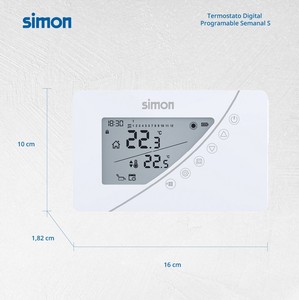 Termostato digitale programmabile settimanale bianco (Simon AF511103) - Product Image 6