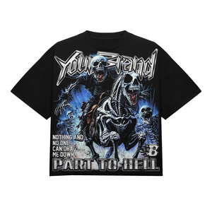 T-shirts décontractés pour hommes THROWN INTERNATIONAL, 100 % coton, imprimés personnalisés, motif lettres, haute qualité, coupe ample, manches courtes - Product Image 2