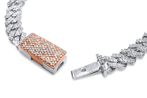 Style chaud deux rangées glacé cubain lien chaîne Bracelet VVS diamant naturel bijoux luxe Hip Hop accessoire - Product Image 2