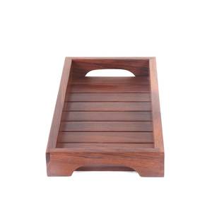 Bandeja de madera para servir 100% shesham con mango regalos para ti bandejas Rústicas - Product Image 6