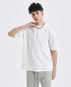 Qualité personnalisée hommes vierge 100% coton T-shirt surdimensionné goutte épaule conception impression t-shirts - Product Image 2