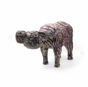 Meilleur Prix Buffle En Bois Gris Avec Brocart De Cire D'abeille Imprimé À La Main Et Motif De Terrasses Style Traditionnel Origine Du Vietnam - Product Image 2