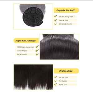 Extensiones de Cabello Natural Indio Sin Enredos, Tejido a Mano, Doble Trama, Liso, Crudo, para Extensiones de Cabello, Paquetes de Cabello Pre-Adheridos Asequibles, Fabricante de Cabello - Product Image 1