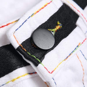 กางเกงยีนส์ขาสั้นผู้ชาย ระบายอากาศดี สไตล์สตรีทแวร์ กางเกงยีนส์ขาสั้นลำลองสำหรับผู้ชาย  กางเกงยีนส์ขาสั้นแบบสั่งทำพิเศษสำหรับผู้ชาย - Product Image 6