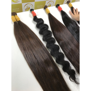 Extensions de couleur foncée tendance chaude extrémités épaisses Double qualité cheveux blonds 65cm naturel droit vietnamien 100% Remy cheveux plats - Product Image 1