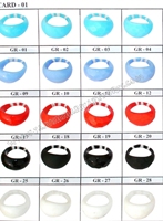 Anneaux en verre de Murano Millefiori colorés anneaux en verre colorés bijoux de mode anneaux en verre fabriqués à la main pour les femmes pour la vente en gros