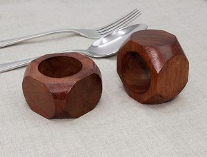 แหวนผ้าเช็ดปากทำจากไม้แปดเหลี่ยมทำด้วยมือสำหรับงานแต่งงานงานเลี้ยงคริสต์มาสและโอกาสพิเศษอื่นๆ - Product Image 2