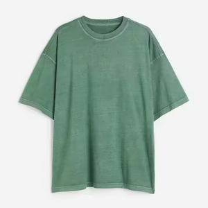 Wholesale Oversized <b>Short</b> <b>Sleeve</b> Washed T <b>Shirt</b> Customized Puff Print Crew Neck T <b>Shirts</b> Heavyweight <b>Men</b> Casual T-<b>shirts</b> - Product Image 4